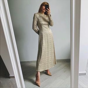 Zara leopard printed midi dress